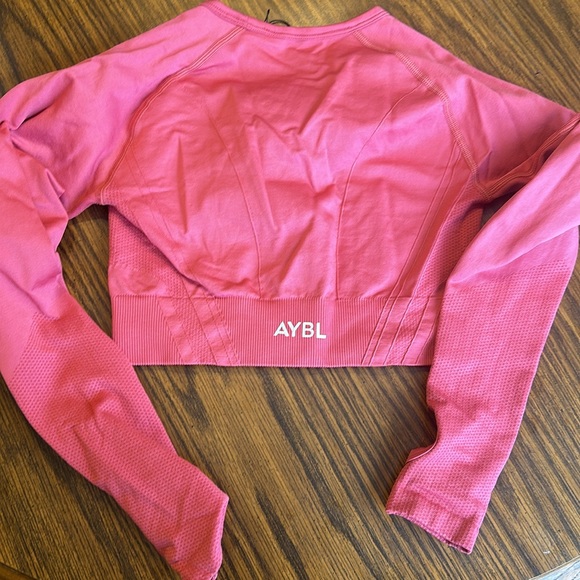 AYBL seamless V2 long sleeve crop top NWT size small dusty rose - Picture 6 of 6